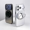 Rotating Damper Stand Strong Magnetic Phone Case For iPhone 17 16 15 14 13 12 11 Pro Max Air 17E 16E Plus Frosted Laser Cover