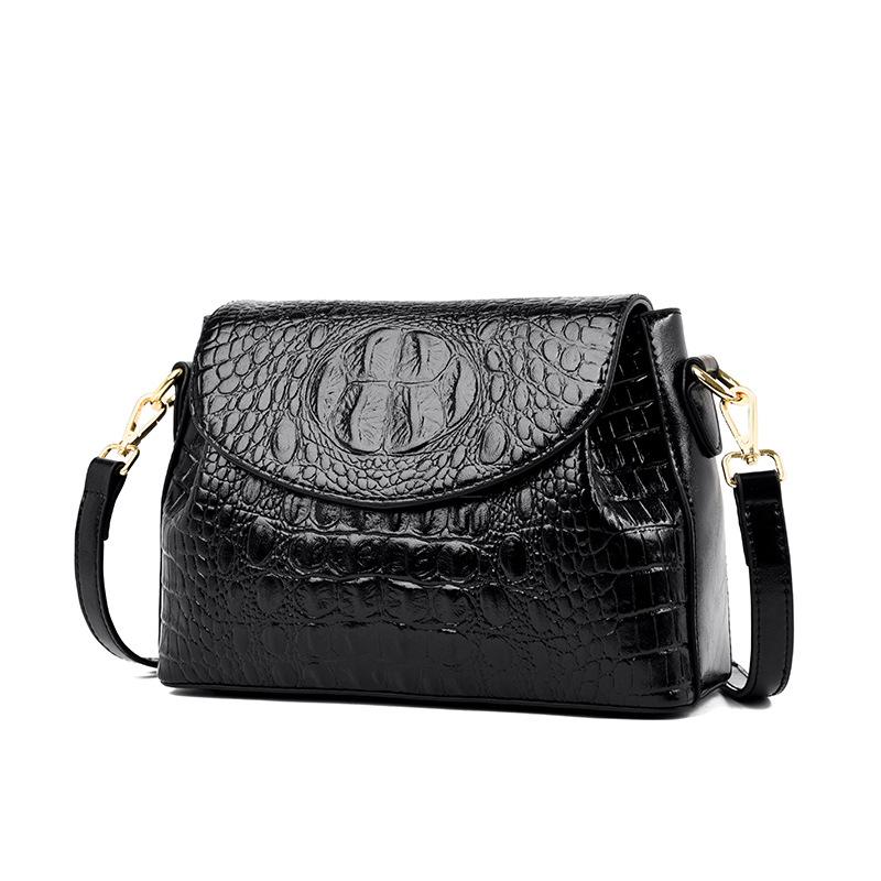 

bags bag women s 2025 new shoulder bag women s versatile temperament crocodile pattern crossbody bag women s small square bag чёрный