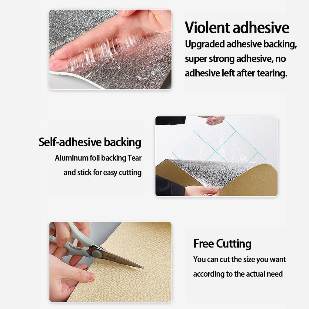 Textured Self Adhesive Wallpaper Plain Wallpaper Roll For Walls Wallpaper Roll Soundproof