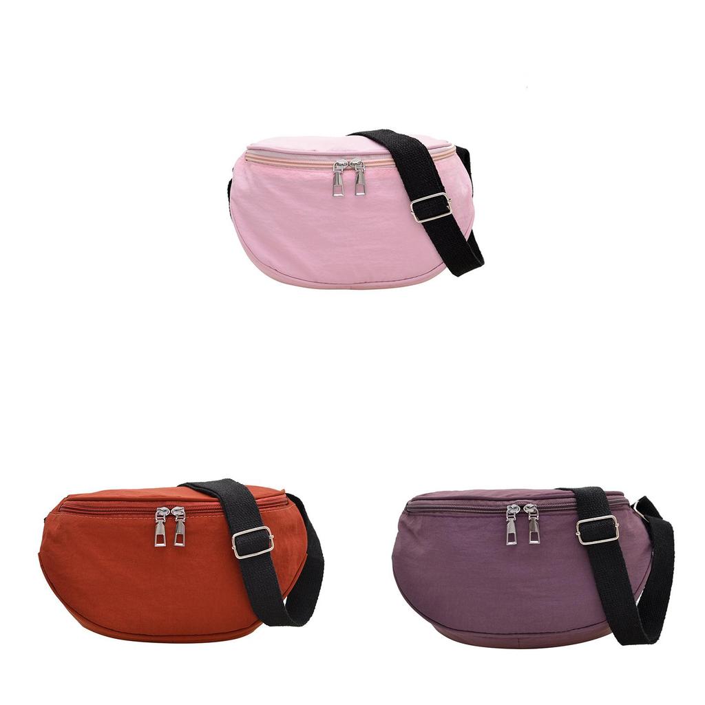 Soft Waterdrop Shape Canvas Shoulder Bag With Zipper Closure For Commute