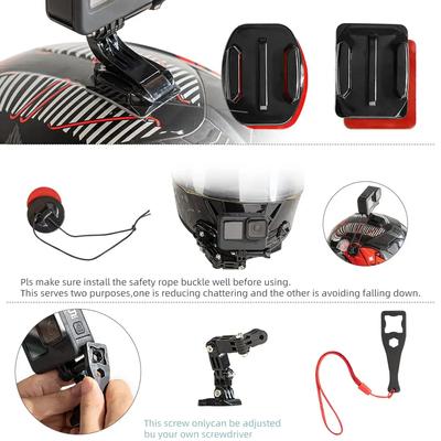 Kit de acessórios para câmera esportiva para Gopro12 11 10 10 9 Insta360 X3 X4 SJCAM para gravação de vídeo, montagem ajustável universal