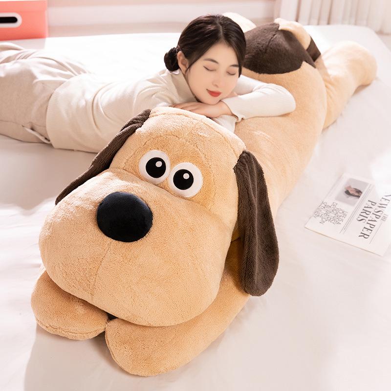 Large Soft Dog Throw Pillow Plush Toy Doll Big Dog Doll Girl Sleeping Leg Puppet Doll