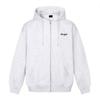 Apparel Script Logo Zip-Up Hoodie Oversized (Ash Grey/Black)