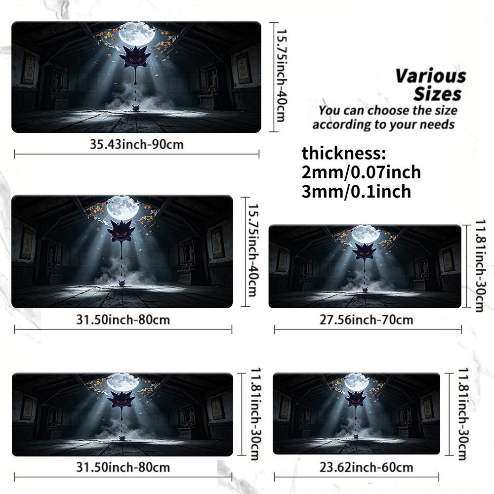Snorlax Yawning Cave Entrance Pokemon Gaming Desk Mat NonSlip Rubber Base Mouse Pad 30x80x0.2cm