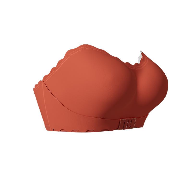 

Бесшовное бюстье с застежкой спереди, без бретелей, невидимое, женское, с силиконовой полоской против скольжения, с красивой спинкой XL коричневый