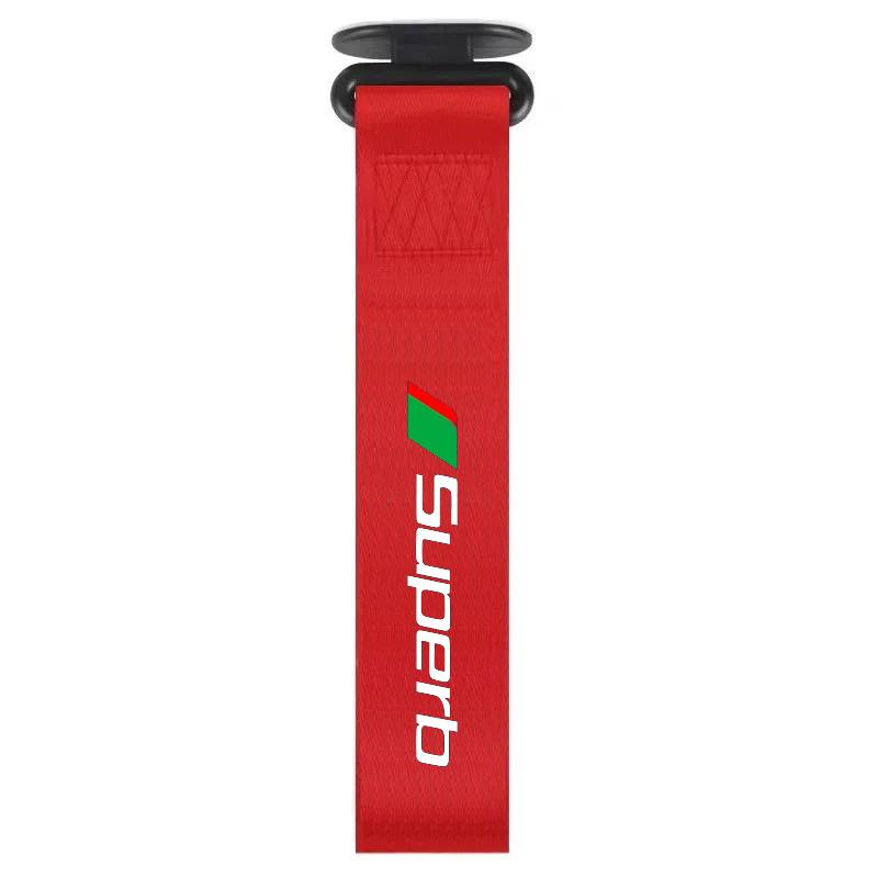 WUM1 Car Bumper Decoration Nylon Tow Truck with Personalized Tow Rope for Skoda Octavia Superb Rapid Kodiaya Kamia Scala Citigo