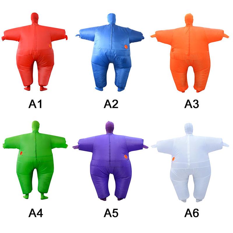 Tuta gonfiabile intera per adulti Divertente costume gonfiabile Tuta intera per Festival Feste a tema Vacanze Viola