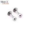 1 Pair 3 4 5 Mm Unisex Cool Titanium Steel Tragus Stud Cartilage Ball Earrings Body Piercing Trinket