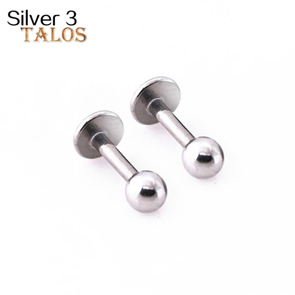 1 Pair 3 4 5 Mm Unisex Cool Titanium Steel Tragus Stud Cartilage Ball Earrings Body Piercing Trinket