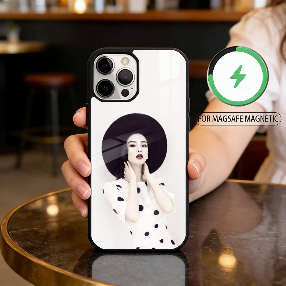 

Actress Angelababy Magnetic For Magsafe Wireless Charging Phone Case For iPhone17,16,15,14,13,12,11 Plus,Pro Max iPhone14Plus
