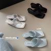 2025 Summer New Foreign Trade Women's Shoes Slope Heel Flip-flops Fashion Outer Flat Slippers Women