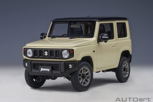 AUTOart 1/18 Scale Suzuki Jimny (JB64) Ivory Metallic with Black Roof, Finished Model, 78500