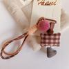 Bag Pendant Cute Fabric Mushroom Keychain Soft Stuffed Keyrings with Lanyard  Gifts