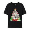 Christmas Pajama Maltese Tree Dog Xmas T Shirts Hip Hop Novelty Cotton Men Top Tshirts England Style