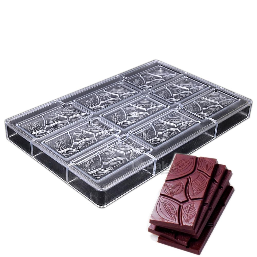 Big Plate Recctangle Water Ripple Geometry Shape Polycarbonate Chocolate Mold Food Sugarcraft Molds Candy Making DIY Kitchen