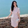 New Chinese Style Floral Short-Sleeved Dress