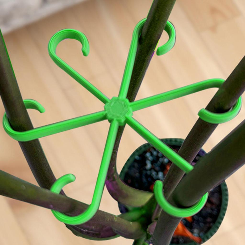 4Pcs Hanging Plant Stand Anti-Toppling Support Pole Plastic Hooks Fixator Flower Hydroponic Folding Fixed Garden Accessories