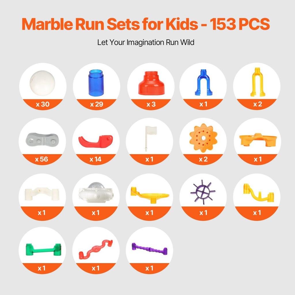 Marble Run Set 153 PCS with Motorized Elevator Educational Gift for Kids