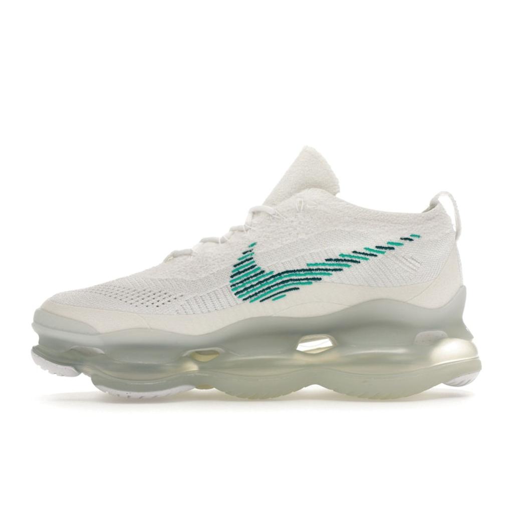 Nike Air Max Scorpion Flyknit Hvite Klar Smaragd Unisex Sneakers Jordblå Klar Smaragdgrønn DJ4701-100