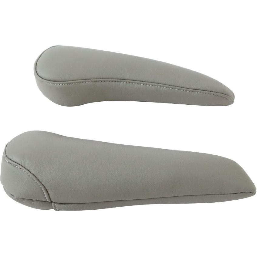 FZJDSD 2 Stück Graue Leder-Sitz-Armlehnenabdeckung Kompatibel mit Toyota Sienna 2004 2005 2006 2007 2008 2009 2010