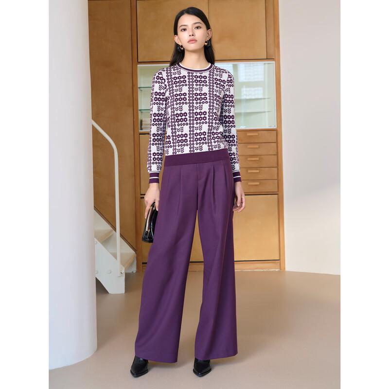 JUZUI Women's Stylish Clover All-Wool Knit Sweater