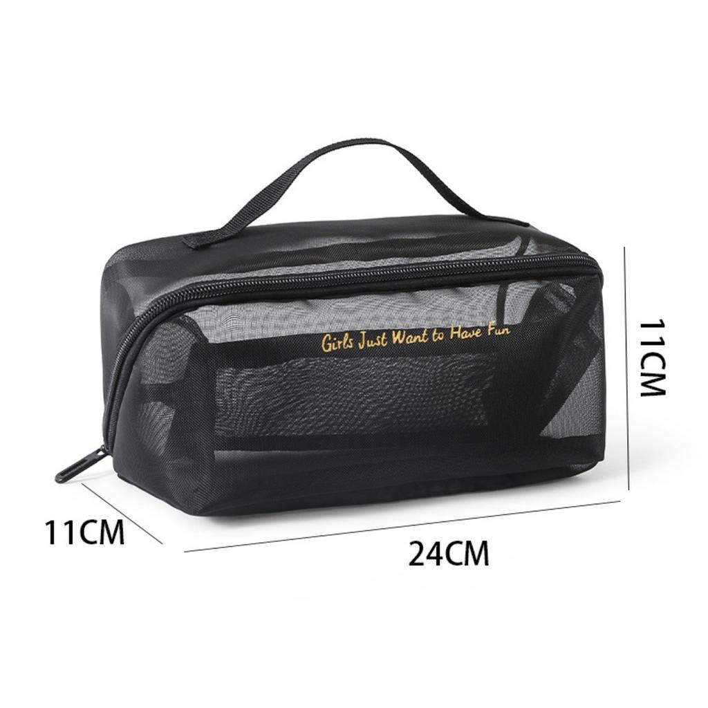 Makeup Bag, Large Capacity, Breathable, Mesh Bag, Toiletry Bag, Storage Bag