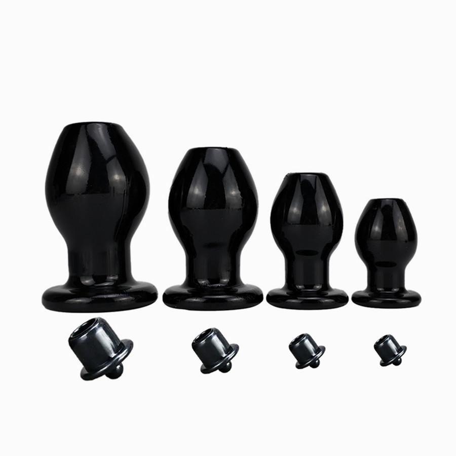 Crystal Hollow Anal Dilator Plug with Leak-Proof Strap - Occlusive Rear Anal Toy