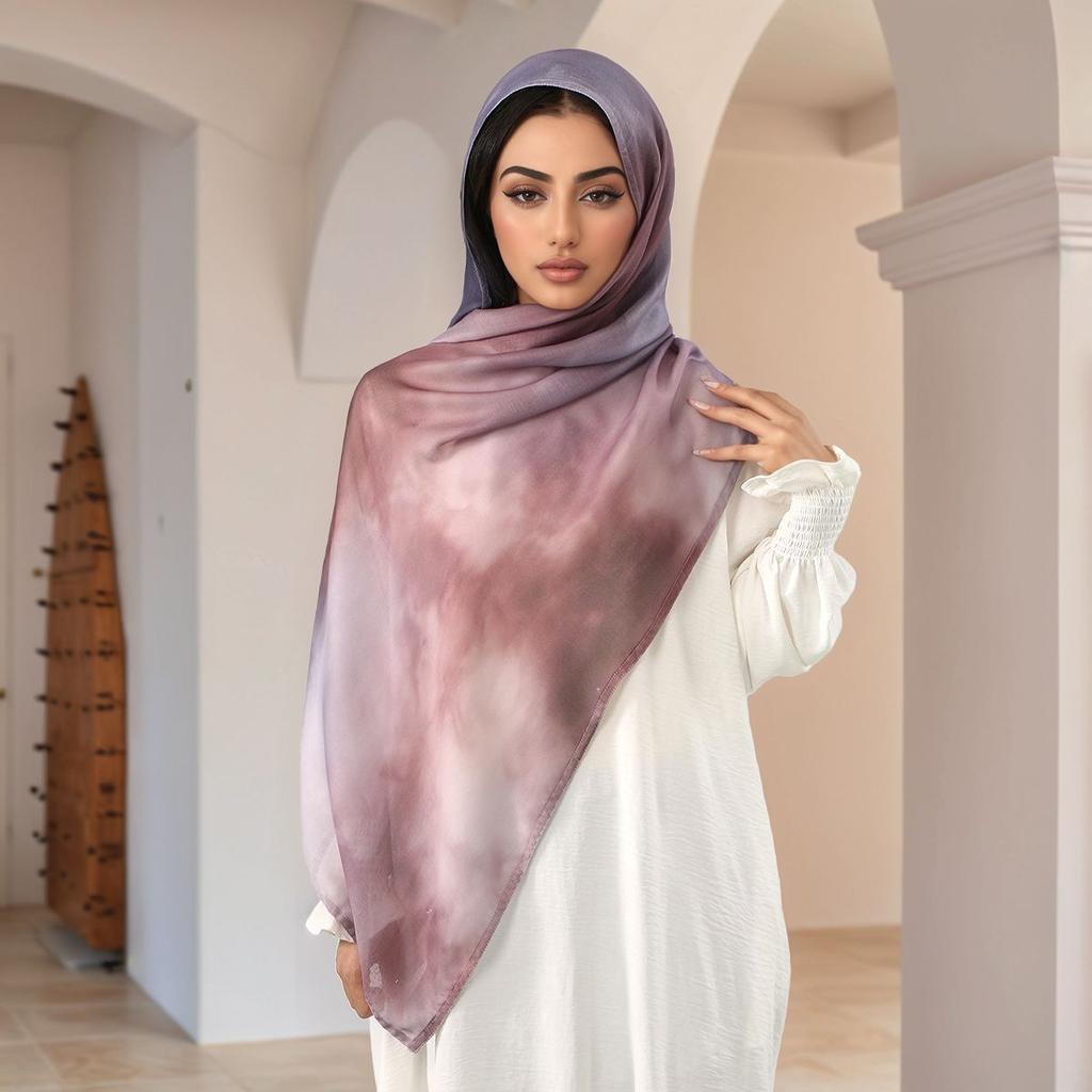 Bedruckter Hijab-Schal Für Frau Muslimische Hijabs Schal Islam Turban Ramadan Kopftuch Schals