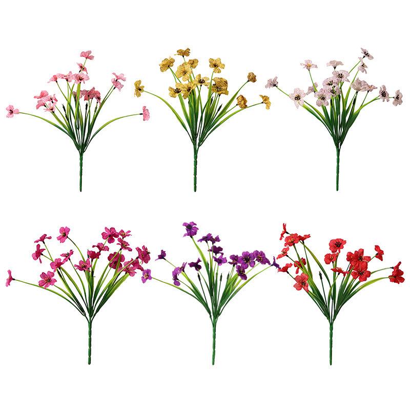 Artificial Spring Garden Flowers: Outdoor Simulation Grass and Floral Decoration