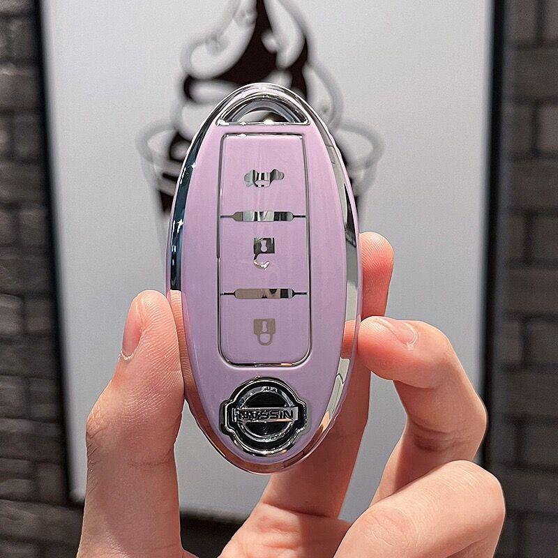 TPU Key Cover for Nissan Models: Sylphy, X-Trail, Teana, Qashqai, Tiida, Terra - Hot-Selling Car Shell.