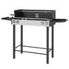 BBQ Drehspießgrill Bratenmaschine Holzkohle Spießbratenmaschine für Huhn Truthahn mit 3-stufigem Grillrost, Seitenablagen