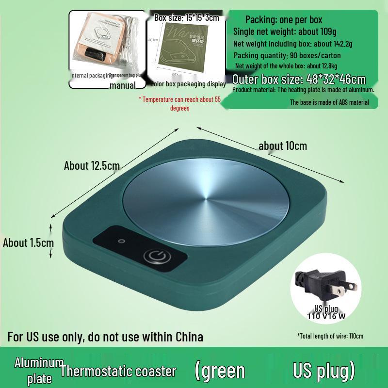 Smart 55° Heating Coaster: Constant Temperature Cup Warmer for Hot Drinks