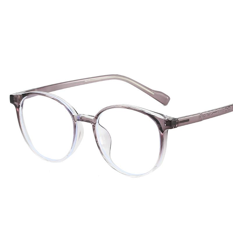 Koreanische stilvolle Brillen für Damen Runde Form TR90 Material Brillen Herren Blaulichtfilter Damenbrillengestelle