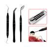 3pcs/Set Dental Mouth Mirror Tweezers Curve Probe Kit Dental Stainless Steel Instrument For Dentistry Oral cleaning Tools