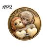 Recovery Gift Token Monkey Commemorative Coin Baby Hugging Plush Toy Challenge Motivational Display Double-Sided Collectible Animal Inspirational for