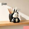 Small Pothos Spider Plant Pots Cute Panda Succulent Planter, Resin Cartoon Animal Pot, Planter Decorative Pot for Indoor Office Desk, Balcony, Garden