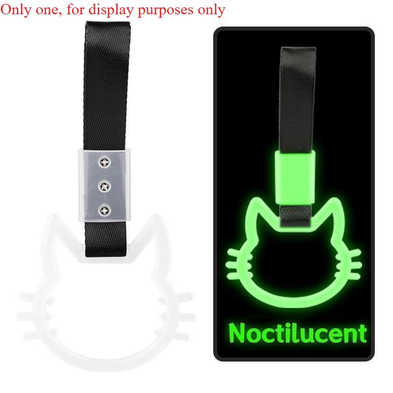 

1Pc Cat Ring Handle Hand Strap Auto Bus Car Drift Charm Warning Tag Kitty Cat Ring Car Accessories