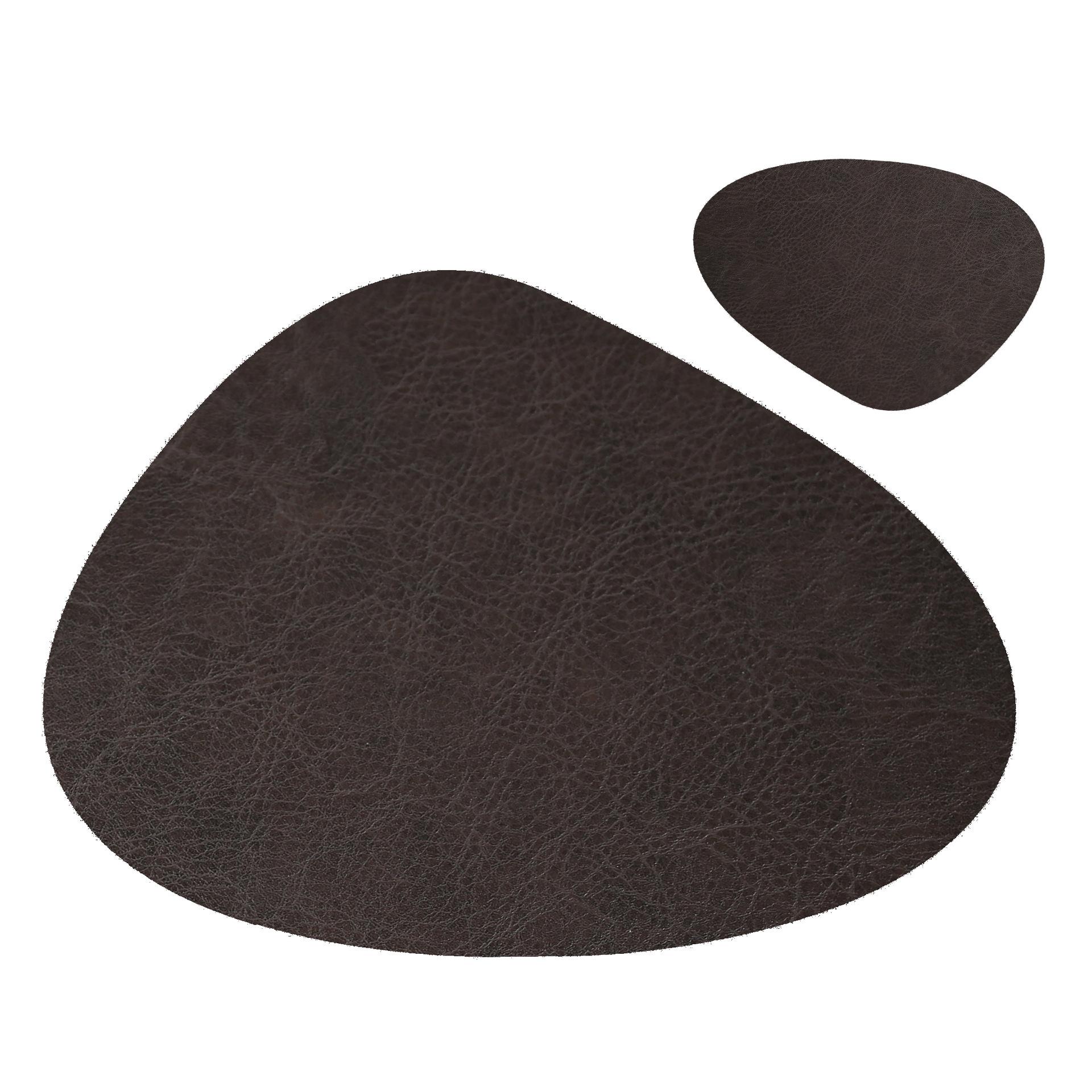 

1/4/6Sets Irregular Faux Leather Placemats and Coaster Set Wrinkle Free Kitchen Dining Luxury Gift Nordic Cowhide Table Mats 1set