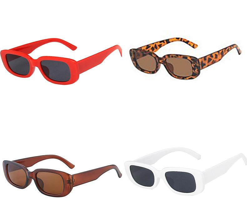 5pcs Sunglasses Retro UV Blocking Rectangle Lightweight Driving Sun Glasses for Men Women