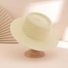Women's Solid Color Wide Brim Foldable Straw Hat, Fashion Versatile Sun Protection Cap for Outdoor Travel Beach Vacation