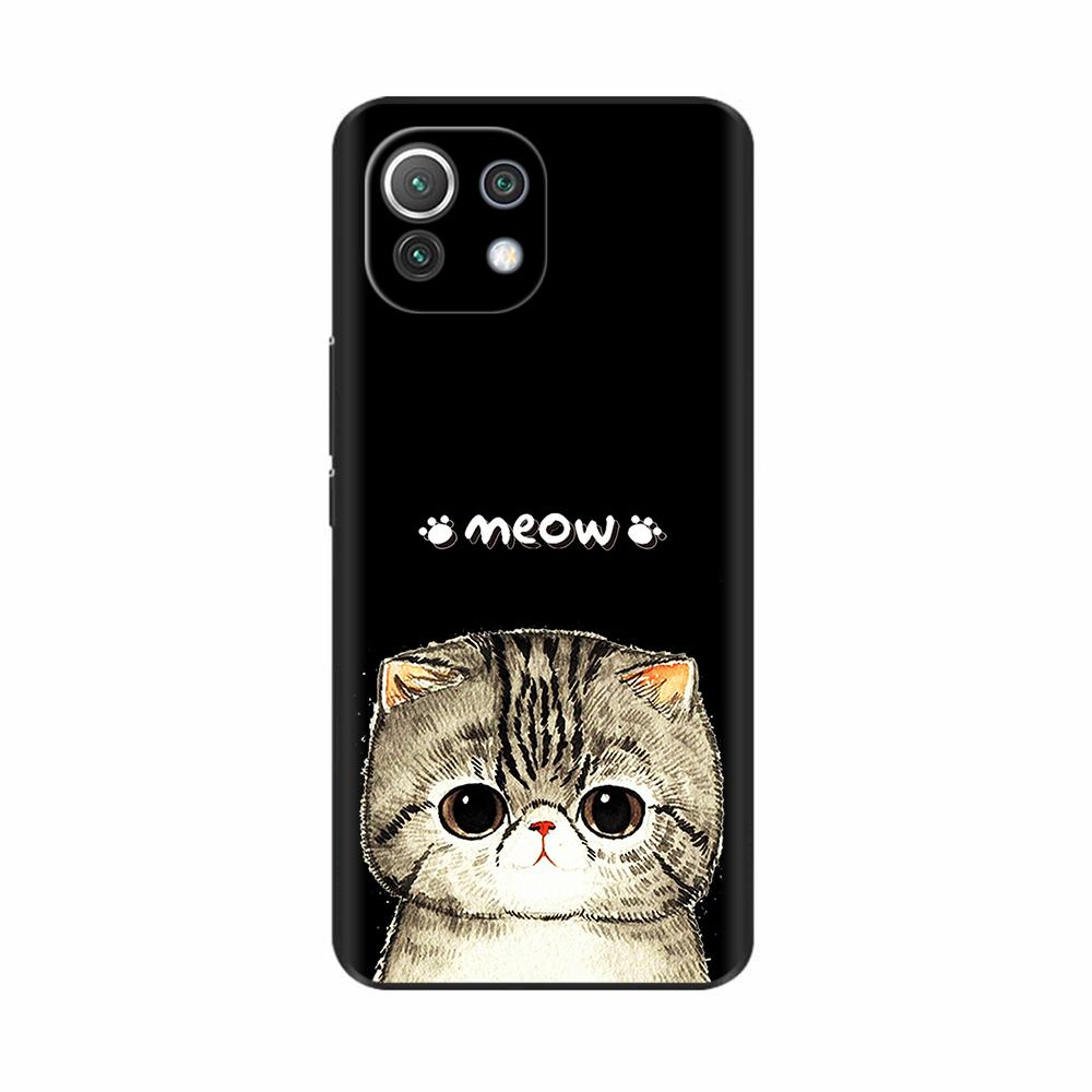 For Xiaomi Mi 11 Lite 5G NE Case Painted Soft Silicon Phone Back Cover For Xiomi Mi 11 Lite Case Mi 11 Lite Mi11 11i Shell Cover