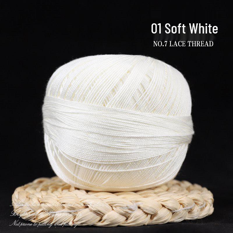 No. 7 Soft Silk Lace Yarn - Hand-Knitted, Strong Twist for Summer and Short Sleeves