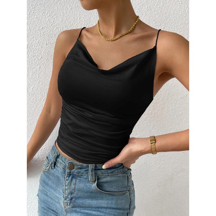 New Summer Casual Temperament Slim Fit Sexy Vest T-Shirt Sleeveless Suspender Versatile Top Strapless Women