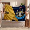 Newcastle United FC Personalized Fleece Blanket With Football Logo, Custom Name Text Soft Warm Home Throw Blanket