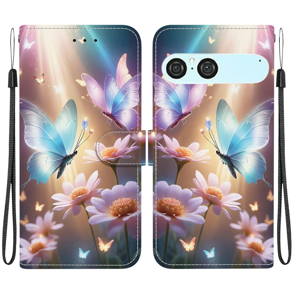 For Sony Xperia 10 VII Case Pattern Printing Leather Flip Wallet Phone Cover with Lanyard