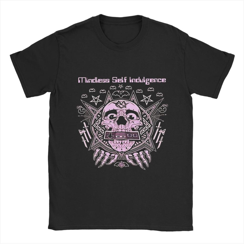 Men Mindless Self Indulgence T Shirt Pure Cotton Clothes Vintage Short Sleeve Round Neck Tees Summer T-Shirt
