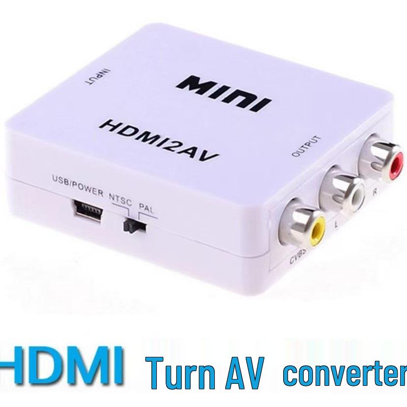 HD AV To HDMI Video Converter 1080P for Monitor, Game Console, Set-top Box, RCA Input