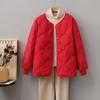 Giacca da Donna Corta Autunno/Inverno Trapuntata a Rombo Monocolore Minimalista Cappotto da Pendolare