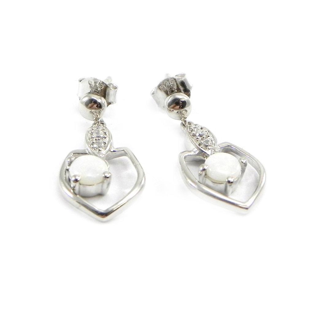 Les Trésors De Lily [I2582] - Silver Earrings 'Opal Goddess' Silver White (rhodium Plated) - 21x10 Mm