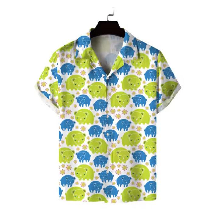 2026 Men's Shell Short Sleeve Shirt, Loose and Comfortable Hawaiian Vacation Top Shirt